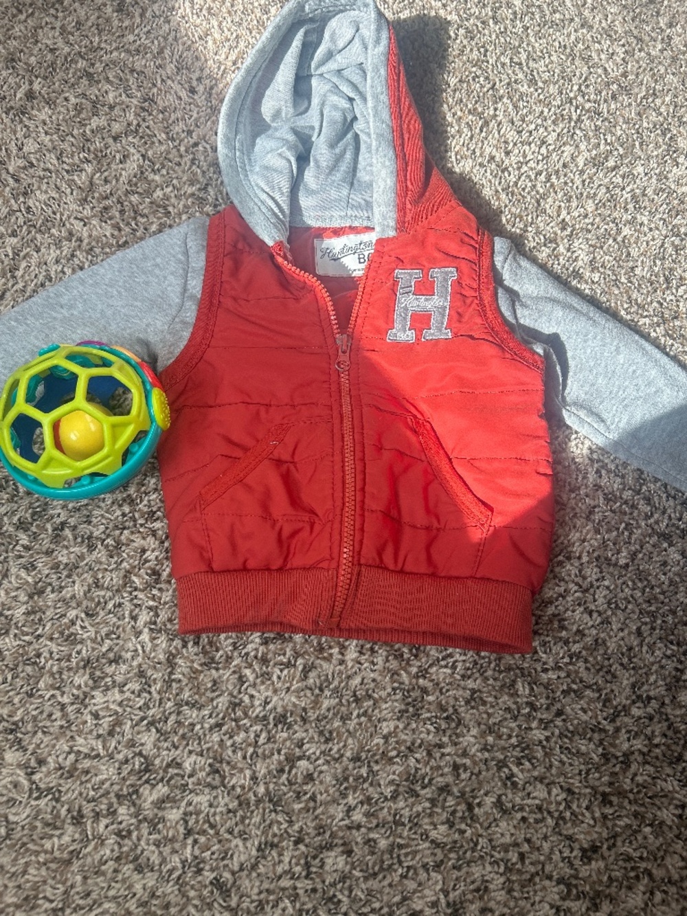 Huntington Beach Surf Team Kids Zip Jacket Grey Orange Size 24M